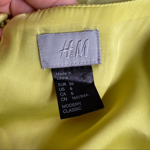 🎾 HM LIME GREEN SILKY SUMMER DRESS! - Picture 6 of 11